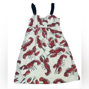 Anthropologie Babydoll dress Edme & Esyllte Lobster Crawfish Women’s Size 6